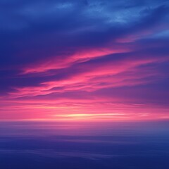 Vivid Ocean Sunset with Reflective Pink and Purple Clouds — Dramatic Sky Background for Travel, Art, and Meditation Projects