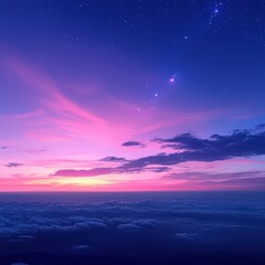 Violet and Pink Ocean Sunset with Soft Waves — Serene Seascape Background for Nature, Travel, and Mindfulness Projects


