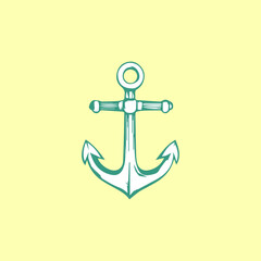 Anchor draw vector illustration