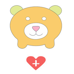 Fototapeta premium teddy bear with heart