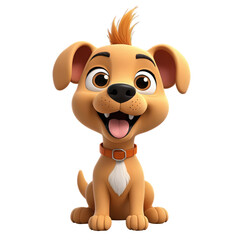 Obraz premium Happy cartoon dog smiling brightly