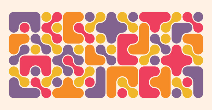 Blob pattern, abstract geometric shapes. Abstract multicolored organic drops, liquid spots. Fashionable minimalistic design for banner, presentation.