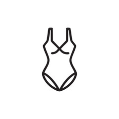 Stylish one piece swimsuit design for summer fashion trends vector illustration