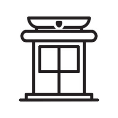 Traditional Asian temple entrance design for cultural art use vector illustration