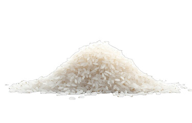 Pile of white rice on black background