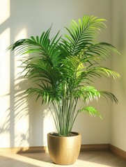 Obraz premium Lush, vibrant green areca palm, perfect indoor plant, vibrant, indoor jungle
