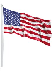 Fototapeta premium american flag isolated on white
