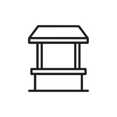Fototapeta premium Simple design of a market stall for outdoor fairs and events vector illustration