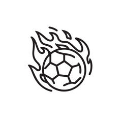 Obraz premium Fiery soccer ball design for sports branding and merchandise use vector illustration