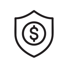 Security concept with dollar symbol in shield design for finance vector illustration