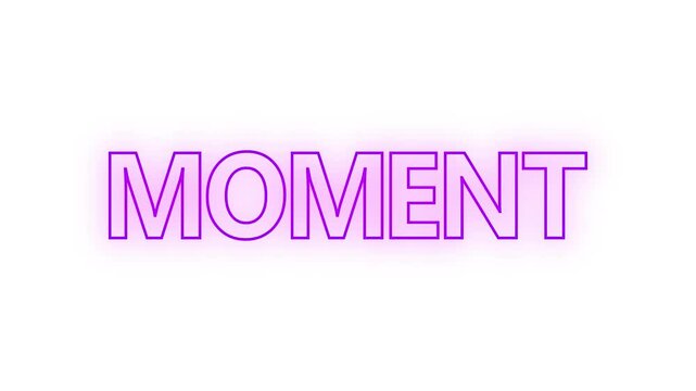 text animation title MOMENT transparent background
