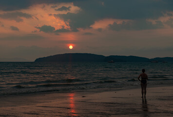 Ao Nang Beach at Sunset