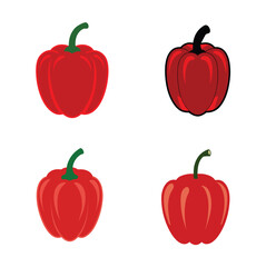Red Capsicum Vector