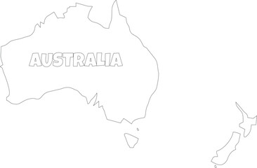 Outline of Australia Map