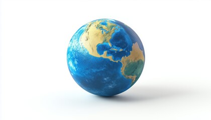 Fototapeta premium Global Map Logo Featuring Earth Symbols, Africa And America Continent Signs On World Globe