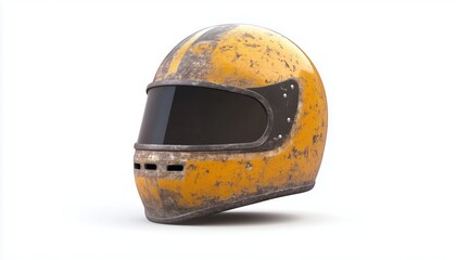 Fototapeta premium Retro Rally Helmet T-Shirt Design Featuring Distressed Graphics For A Vintage Look And Feel. Trendy Grunge Effect Included In Design.