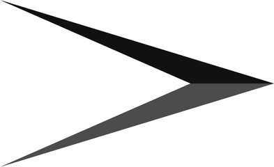 very long arrowhead with sharp geometric points