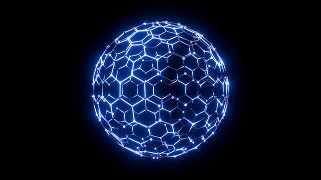 Abstract Hexagon Pattern For Futuristic Grid Concept, 3d rendering
