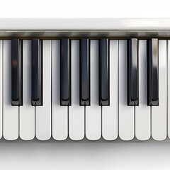 Naklejka premium Elegant piano keyboard with shiny finish high resolution picture