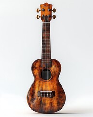 Naklejka premium Four string musical ukulele on display high resolution picture