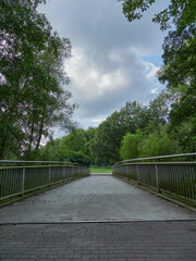Beautiful shot of the obersee in Bielefeld Viaduct,Viadukt
