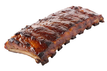 Delicious grilled pork ribs barbecue food tasty meat restaurant meal isolated on transparent background