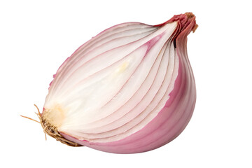 Red onion half vegetable cooking ingredient fresh food photography isolated on transparent background