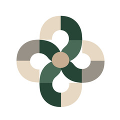 Symmetrical abstract symbol representing ESG integration and systemic balance

