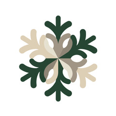 Abstract snowflake icon symbolizing climate balance and seasonal cycles