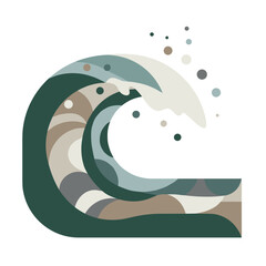 Stylized wave icon representing climate action and environmental flow