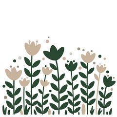 Minimalist floral composition symbolizing biodiversity and ecological harmony

