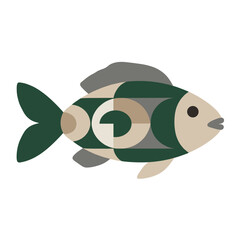 Geometric fish icon representing biodiversity and environmental sustainability

