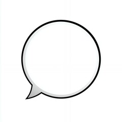 A white circle with a black border. The circle is empty and has no writing. The image is simple