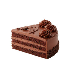 Decadent Chocolate Cake Slice with Sprinkles