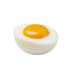 Halved Hard Boiled Egg with Vibrant Yolk and Smooth White