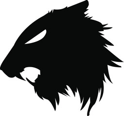 tiger head black icon