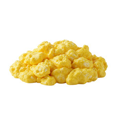 Fluffy Yellow Scrambled Eggs on Transparent Background