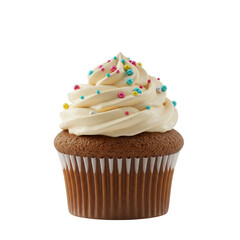Chocolate Cupcake with Vanilla Frosting and Sprinkles