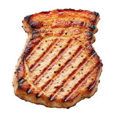 Juicy Grilled Pork Chop on Transparent Background