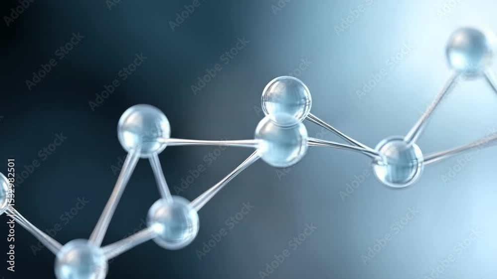 Poster molecular structure: a captivating microscopic view of a molecular structure, showcasing the beauty 