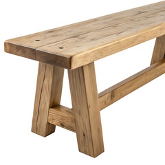 Rustic wooden bench furniture seating home decor outdoor patio garden isolated on transparent background