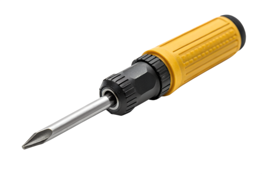 Hand tool screwdriver construction equipment for repair and maintenance isolated on transparent background