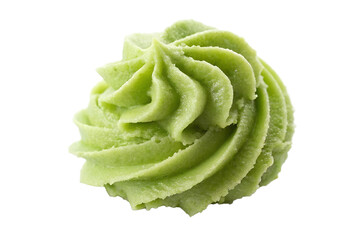 Obraz premium Fresh wasabi paste condiment for sushi japanese food cuisine closeup isolated on transparent background