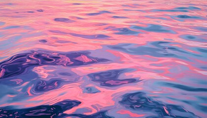 Abstract water surface with vibrant color reflections.