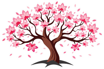 Abstract cherry blossom tree