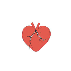 Broken heart graphic
