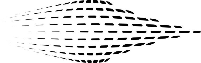 Obraz premium Symmetrical arrangement of inflated parallel dashed lines creating a balanced pattern.