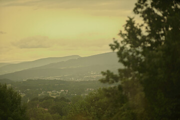 sunset in the mountains