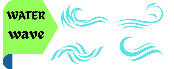 Set of Water Waves Vector Illustration – Ocean Ripple and Sea Wave Design Elements