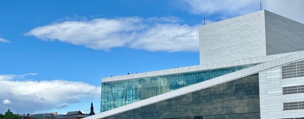 Oslo Opera House modern building, in Oslo, Norway